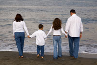 Family on a beach