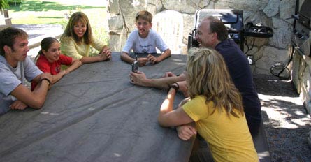 Family being coached